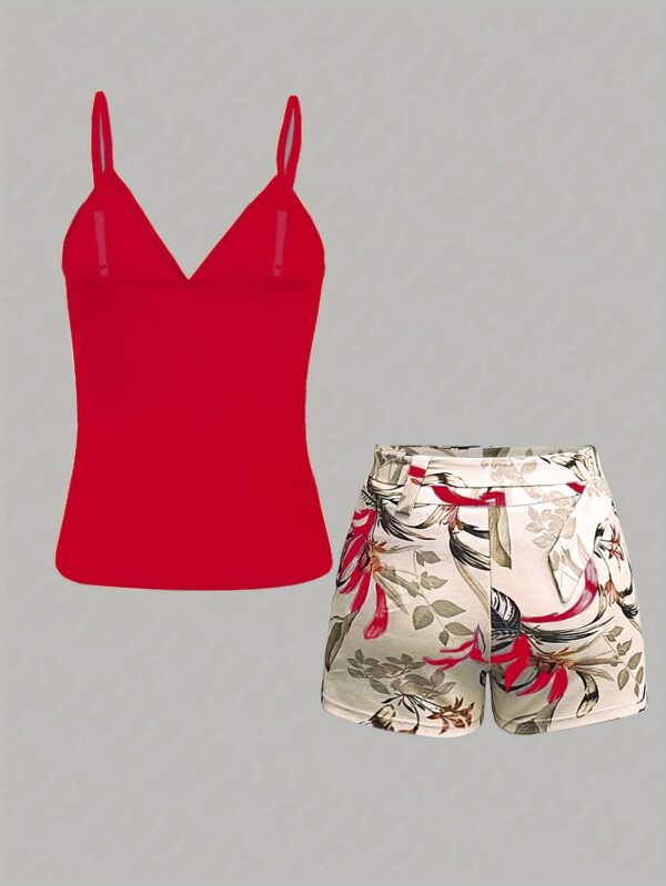 Conjunto Estiloso de Verão: Blusa de Alças e Shorts Slim com Cinto - Image 7