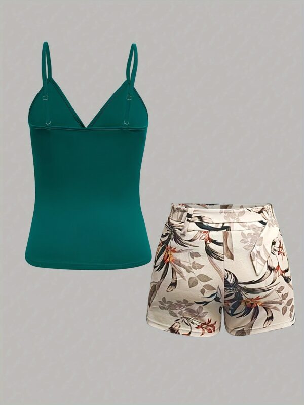 Conjunto Estiloso de Verão: Blusa de Alças e Shorts Slim com Cinto - Image 6